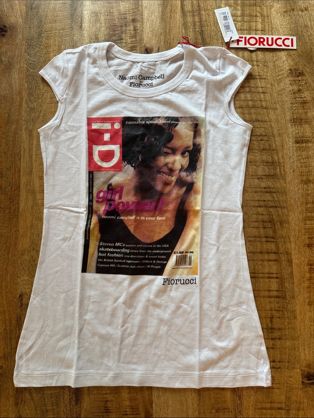 Fiorucci Naomi Campbell 100% cotton Naomi Campbell 'Girl Power' Graphic Tee